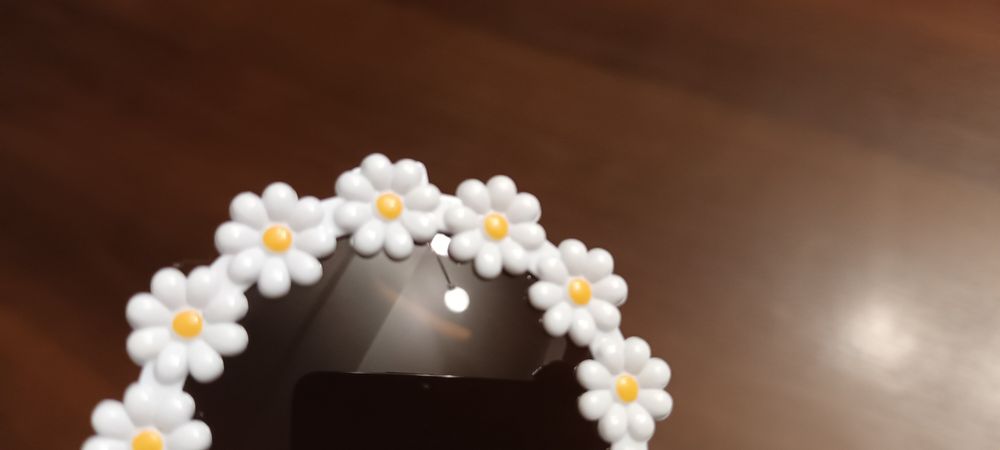 Okulary przeciwsłoneczne dla dziewczynki wzór białe kwiatki Nowe