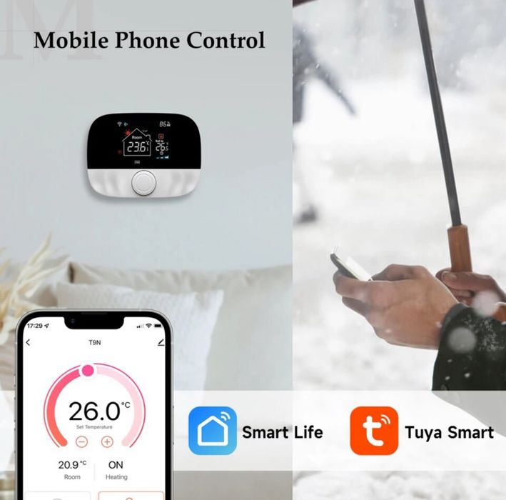 Беспроводной термостат, терморегулятор для котла Beok BOT-T9N-WiFi