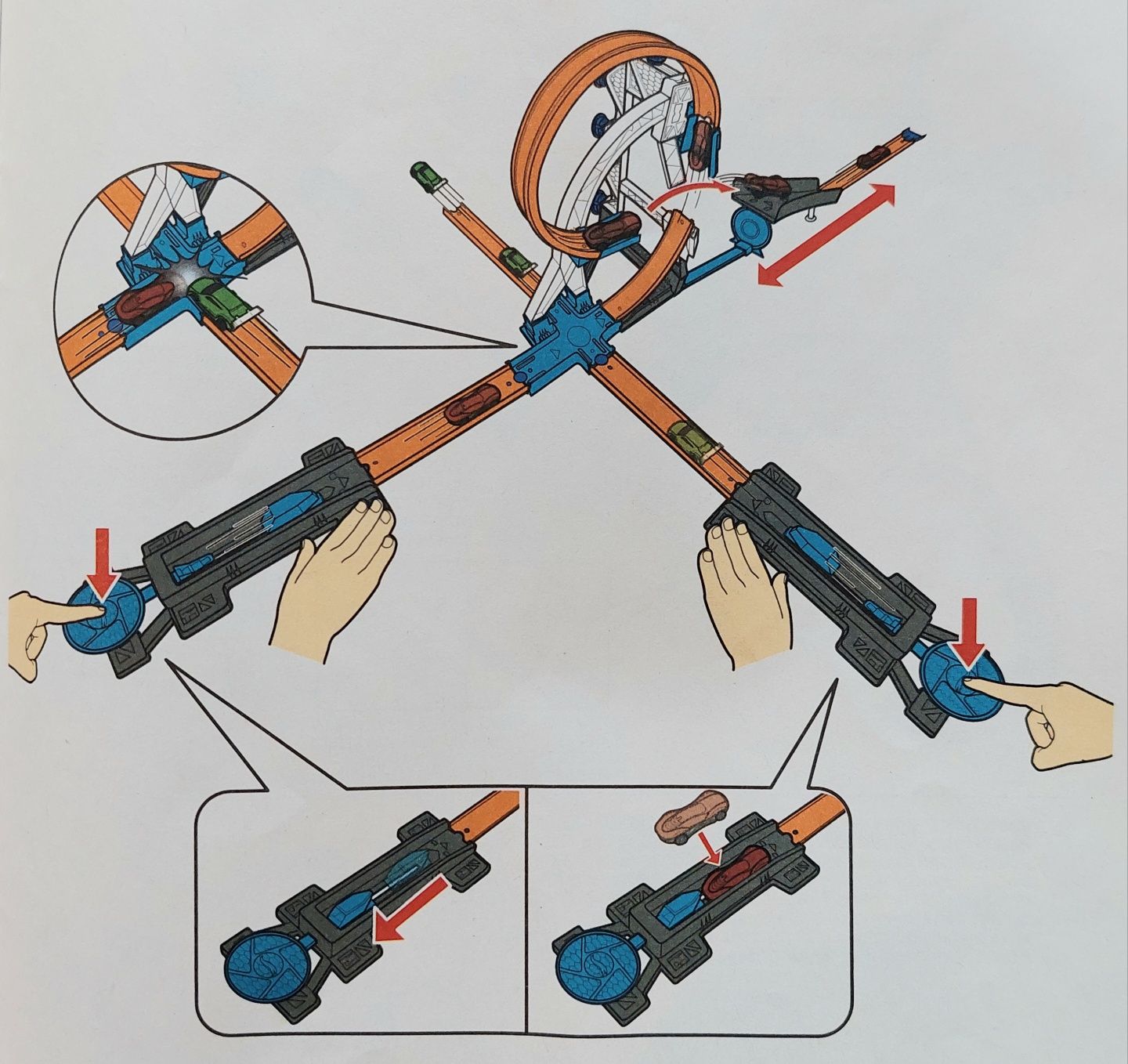 Zestaw Hot Wheels Track Builder z samochodzikami