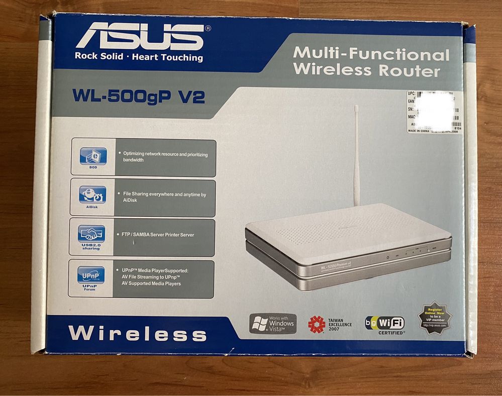 Vendo Router Asus WL-500gP V2