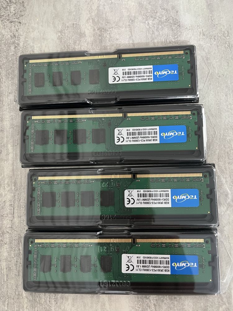 Нова оперативна пам'ять DDR3 1600 mHz, 8Gb, 16 Gb, 32 Gb.