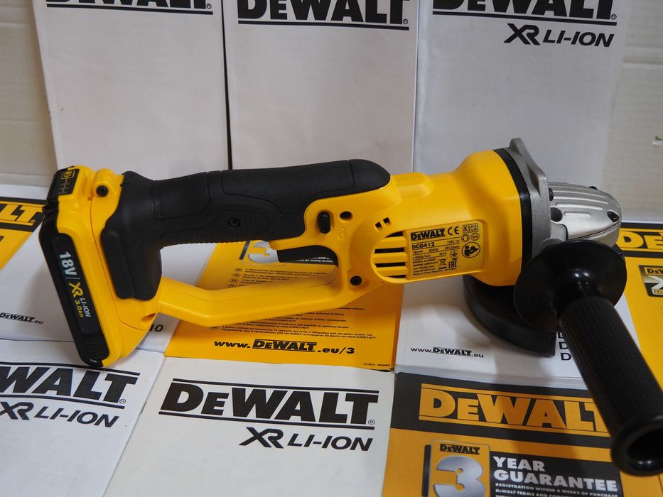 Komplet bateria 18v 3ah i szlifierka kątowa DEWALT DCG 412 zestaw
