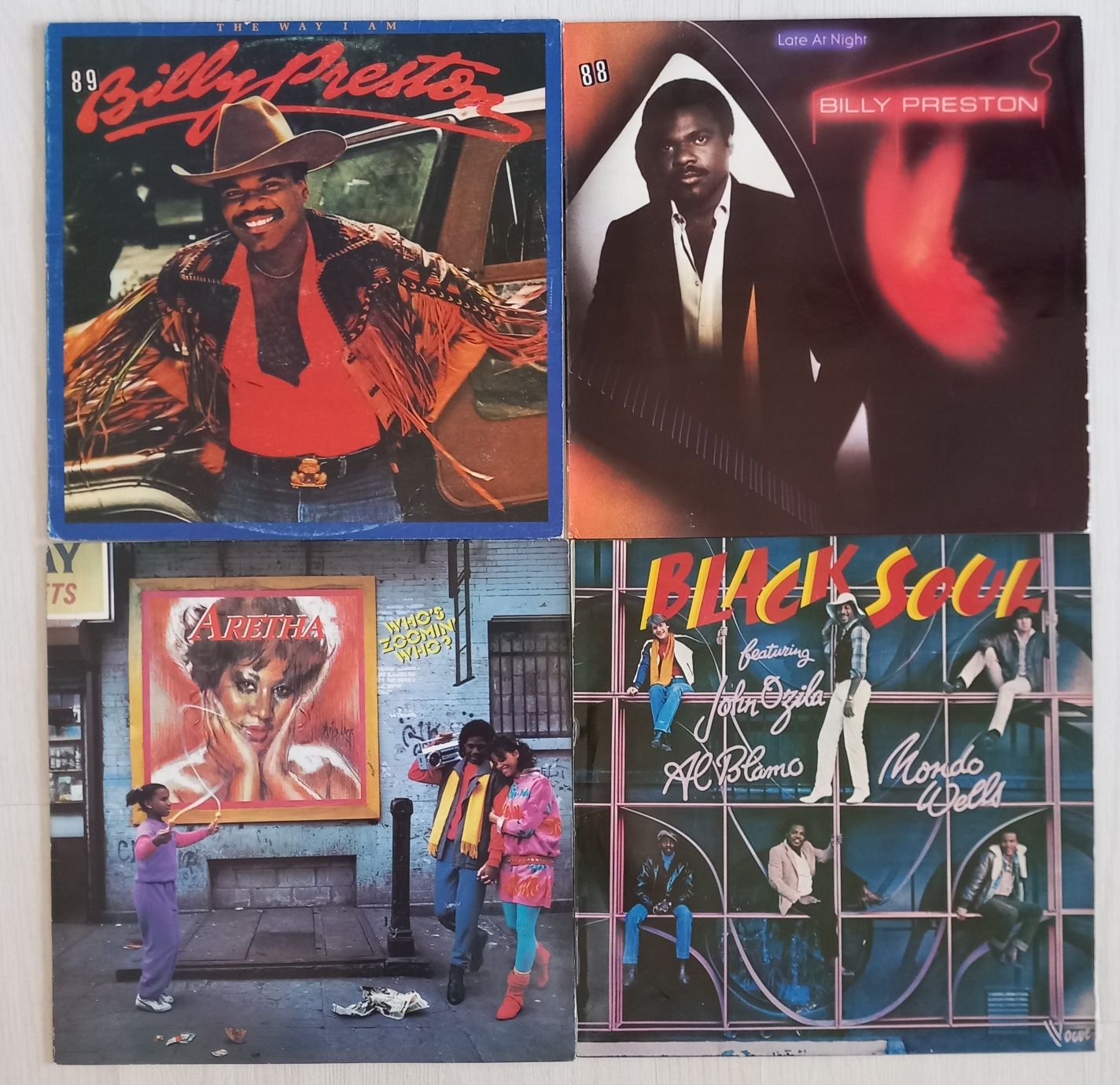 Discos vinil Aretha  Billy Preston Isaac Hayes G Benson R Flack Stevie