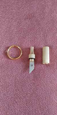 Мини нож капсула брелок ножик канцелярский технический инструмент