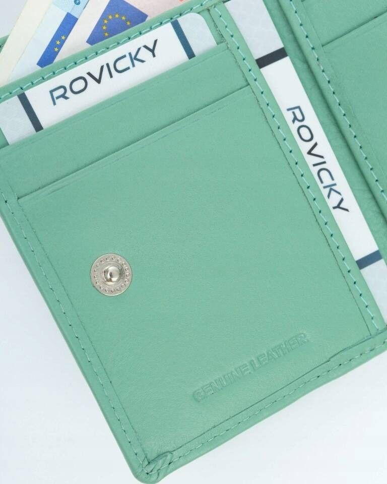 pionowy, damski portfel ze skóry naturalnej - rovicky
