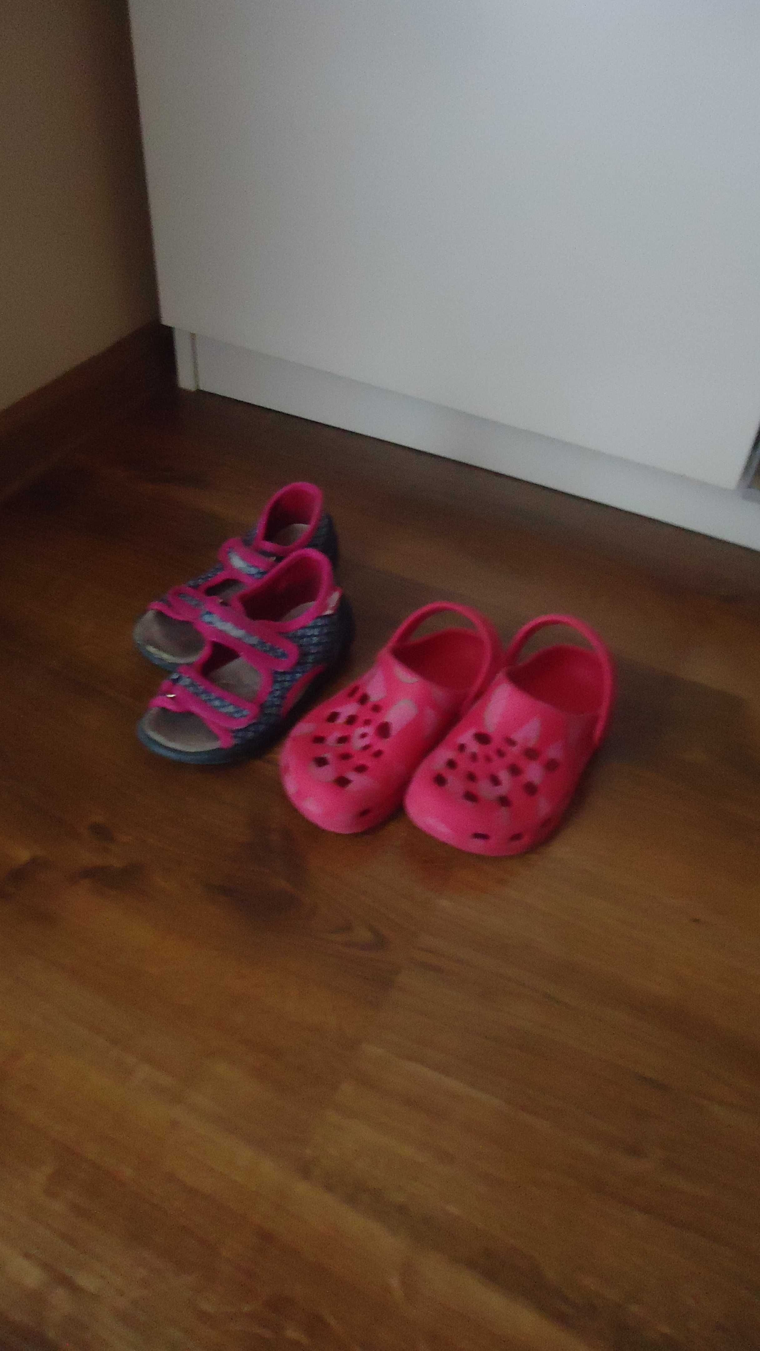 2szt/13zł r.25 crocsy w arbuzy sandałki RENBUT kapcie klapki crocs