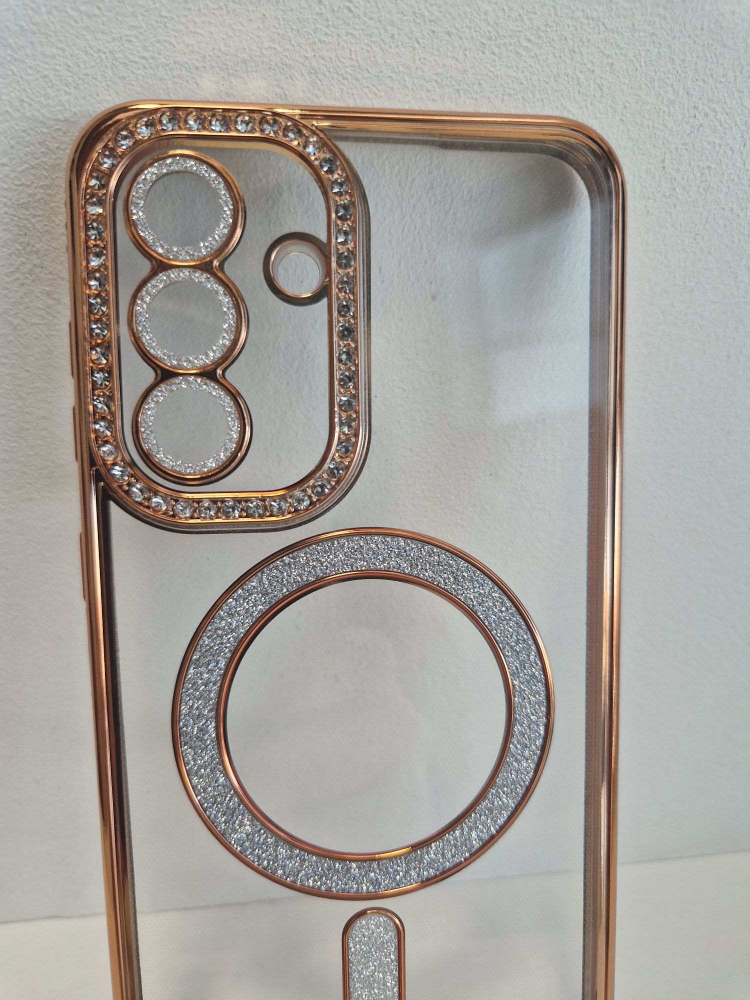 Bling Magsafe Case do Samsung Galaxy A56 5G złoty