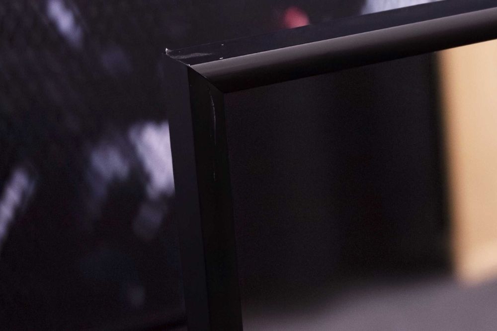 Trzy lustra lustro 160 x 50/60 cm w czarnej wąskiej ramie 1 cm