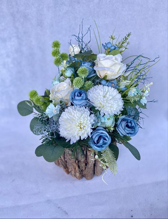 Hand made stroik naturalny na cmentarz zgaszone kolory modne