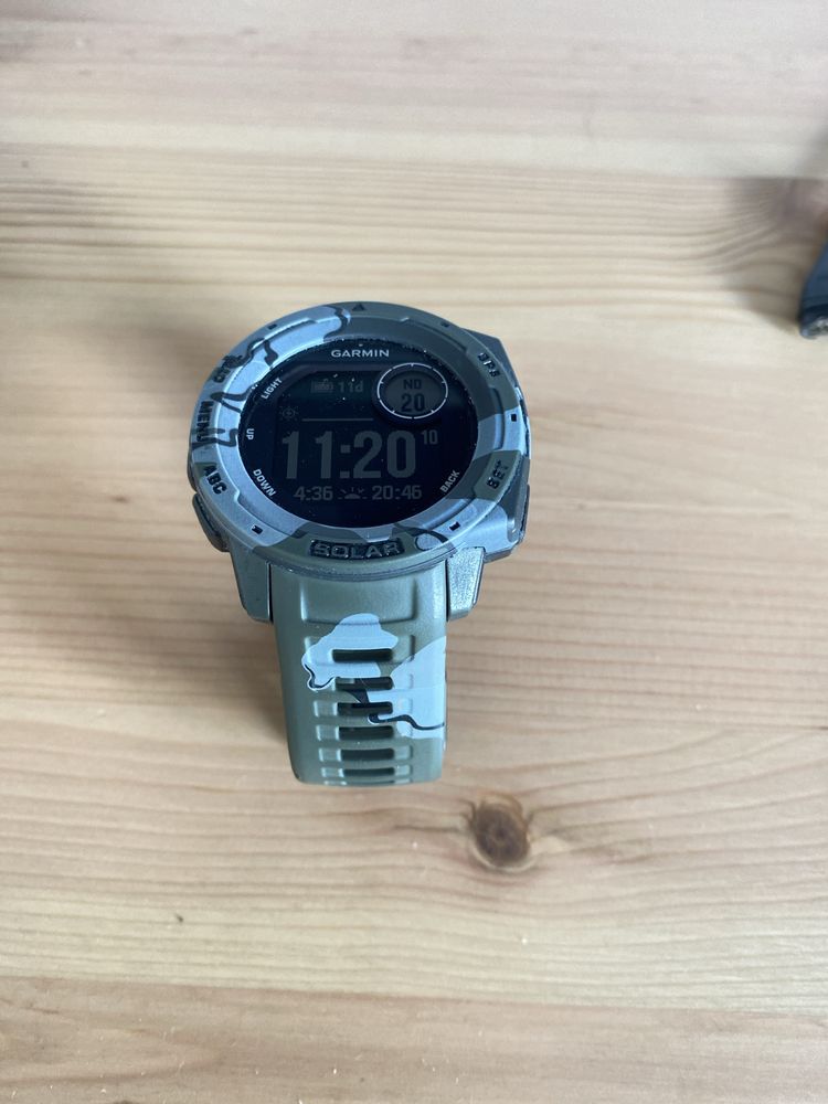 Zegarek sportowy Garmin Instinct Solar Edition Lichen Camo,