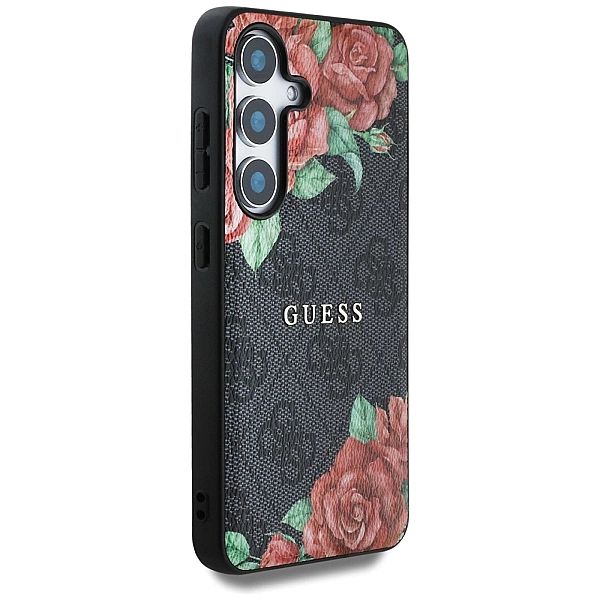Etui Guess Leather 4G Flowers Print Metal Classic Logo MagSafe na Sams