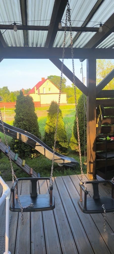 Huśtawka kubełkowa z łańcuszkiem + łańcuchy ze stali nierdzew