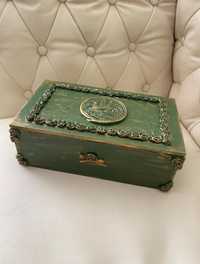 Kuferek/szkatułka ręcznie wykonana ,prezent komunia, ślub