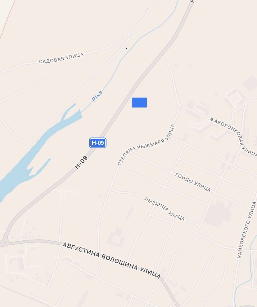 Продається земельна ділянка під будівництво 0.48 га. в м. Хуст