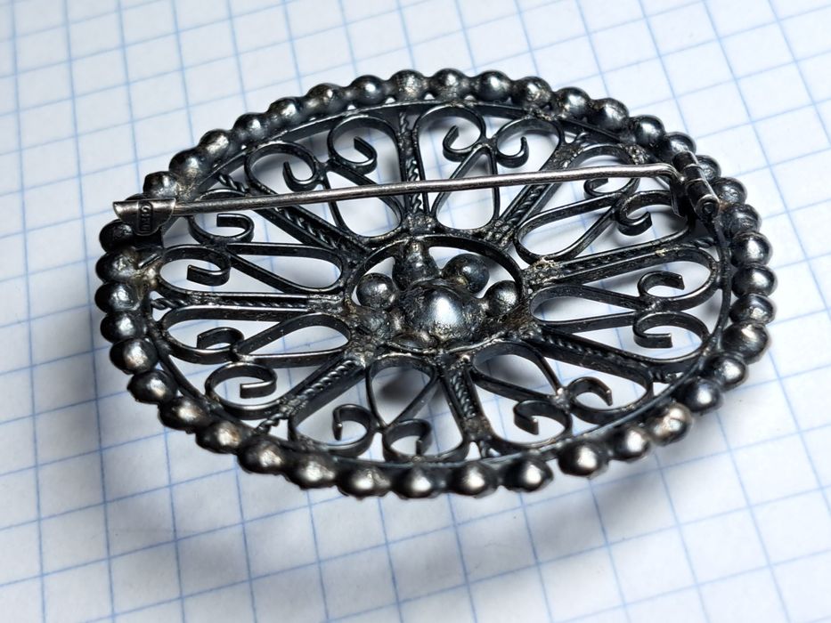 Брошь серебро 875 проба. Винтаж. 9,89 грамм