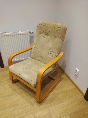 Fotel na płozach finka drewno idealne