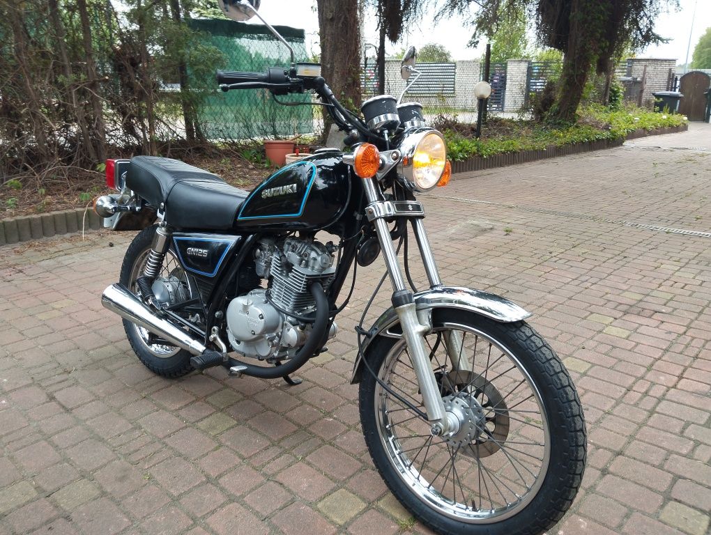 Motocykl chopper Suzuki gn125,Gienek,piękny,PRL,Komar,WSK,SHL,