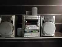 Sistema de som LG equipado c/ 5 colunas home cinema