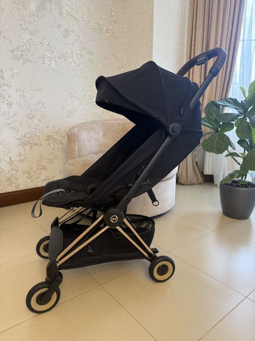 Коляска Cybex Coya Sepia Black шасі rosegold, Візочок Сайбекс Койя