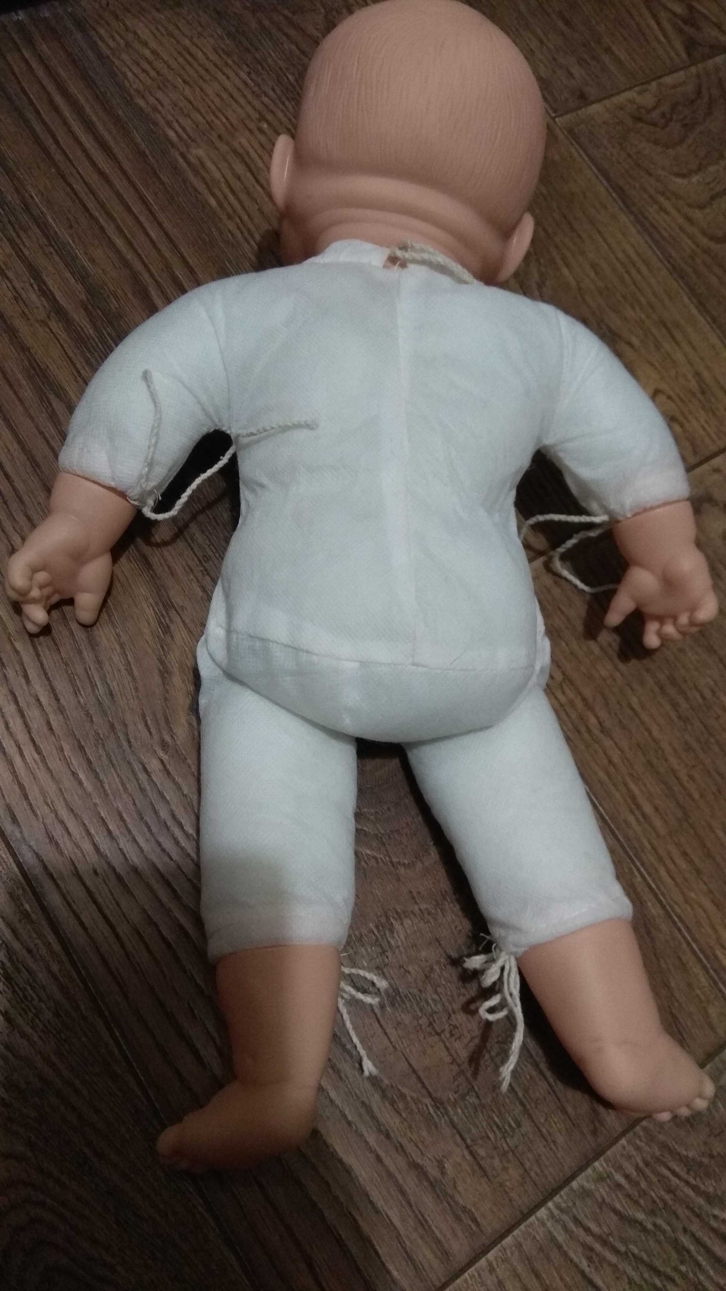 Мягконабивной характерный пупс 43 см кукла лялька с пищалкой