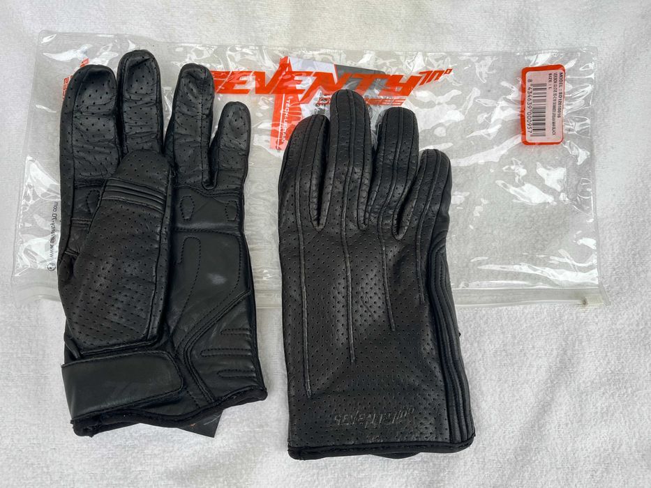 Luvas Motard estilo Retro em pele genuína