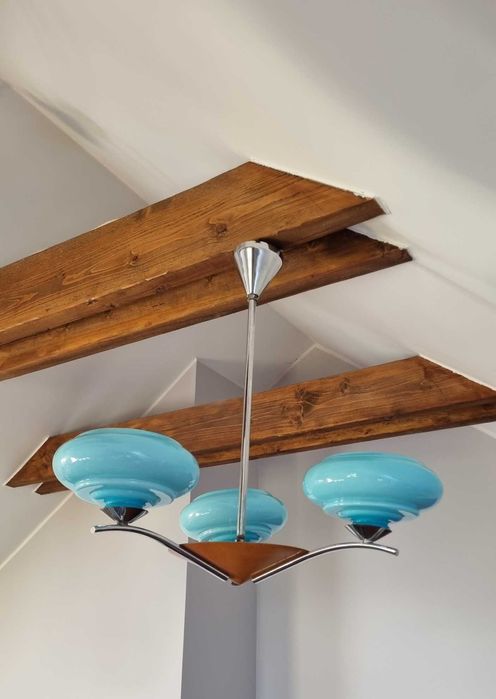 Lampa Żyrandol Design PRL lata 60 Czechosłowacja Napako Vintage Retro