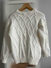 mle sweter basic s m 36 38 biały basic polska marka knitwear sweater