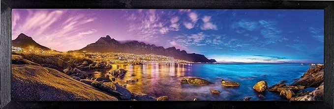 Postergaleria Obraz w ramce 35 x 100 cm (nocne wybrzeże na wybrzeżu)