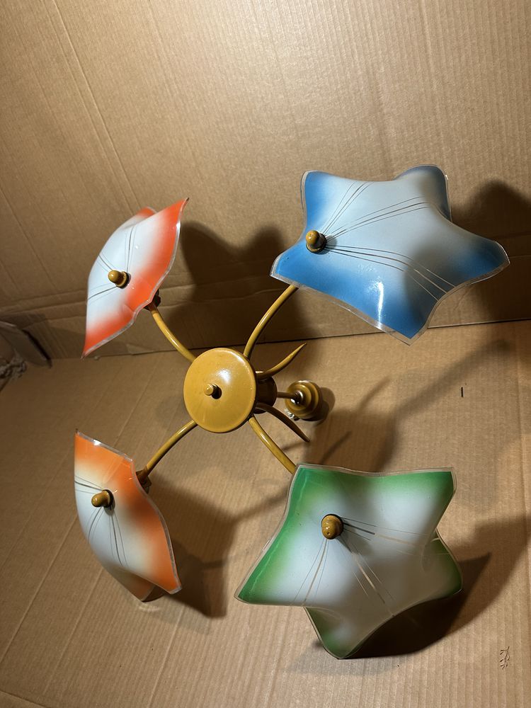 Zabytkowa lampa PRL Retro kolorowa