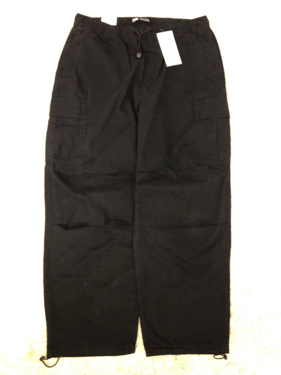 ZARA Cargo Parachute, широкі чоловічі штани карго на затяжках