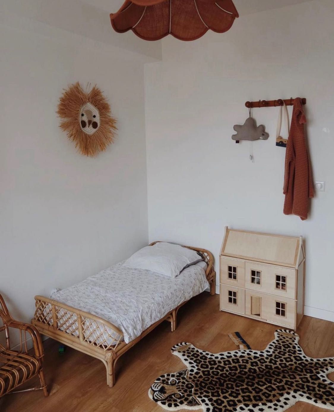 Cama rattan criança