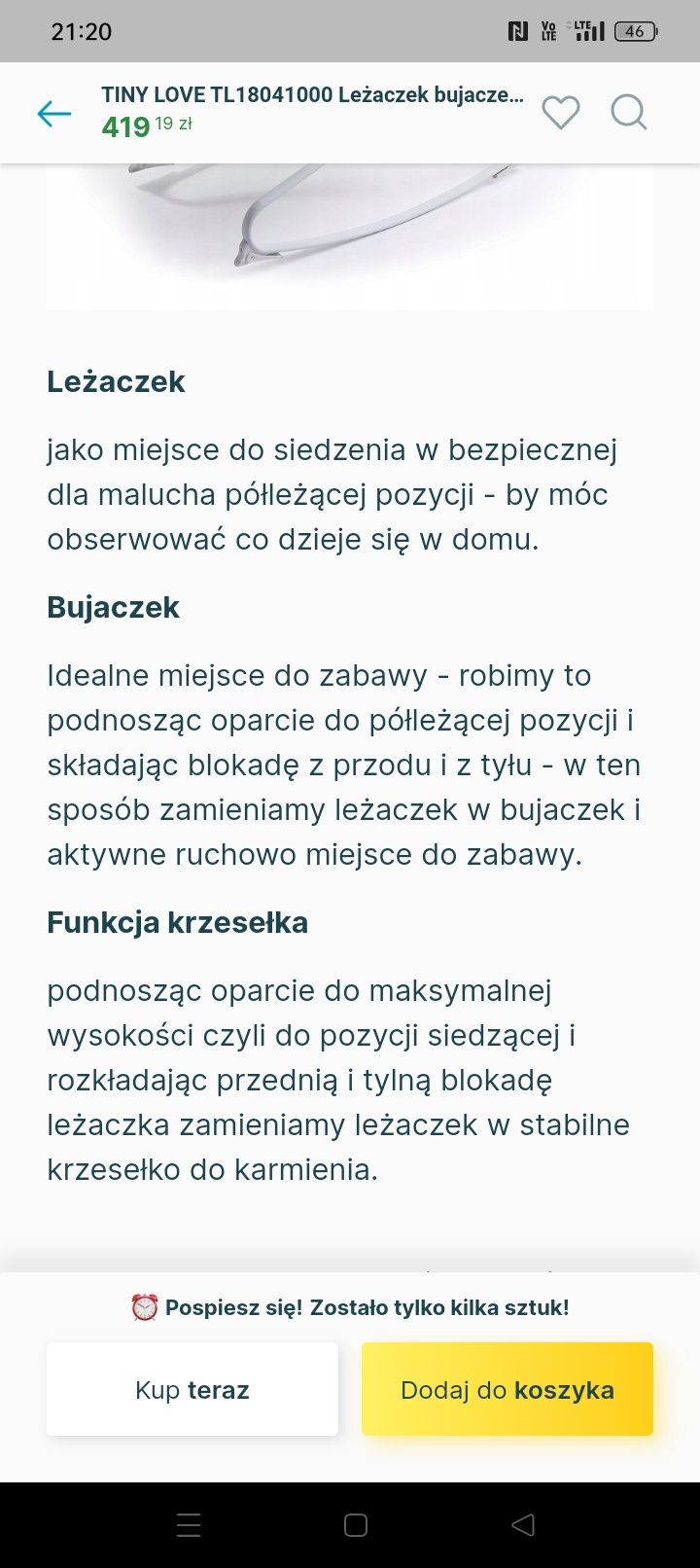 Bujaczek Tiny Love 3w1