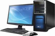 Komputer PC oraz duży Monitor LCD