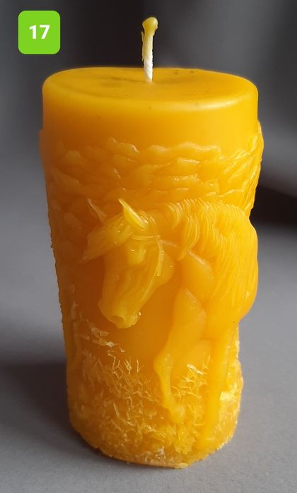 Свічка декоративна з бджолиного воску #17