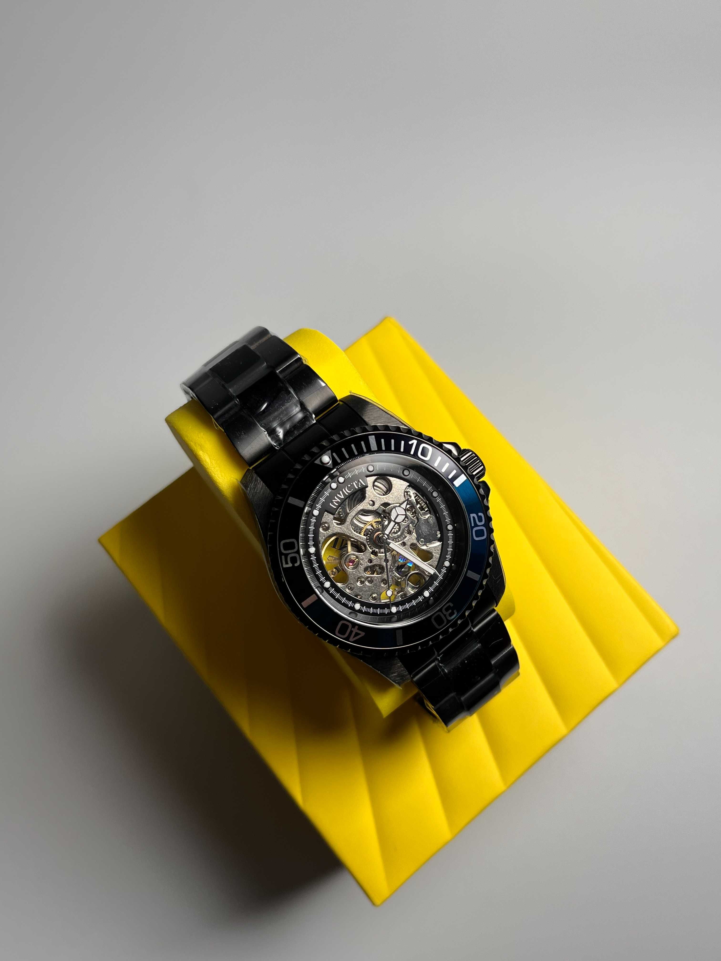 годинник скелетон Invicta 37882, інвікта, инвикта механика Ø43мм