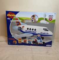 Duży zabawkowy samolot prezent klocki Abrick zestaw motyw lotniska