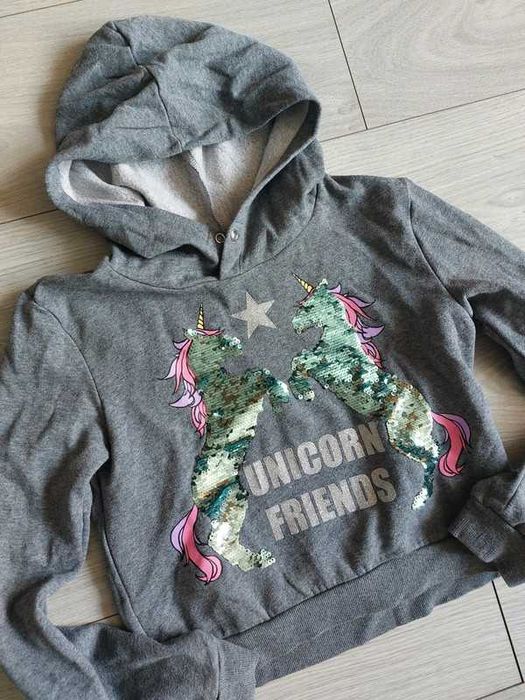 Unicorn h&M bluza dziewczęca  158/164