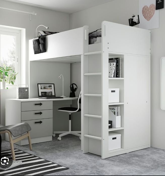 Łóżko/piętrowe/antresola/smastad/ikea