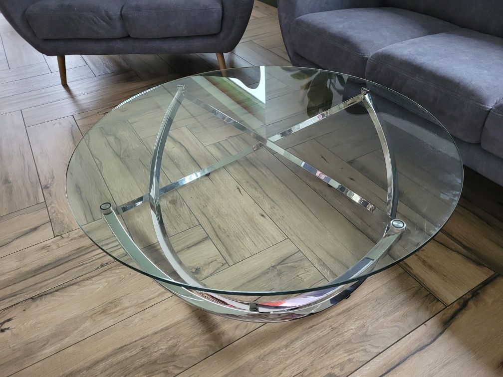 Ława GALA stolik okrągły szklany