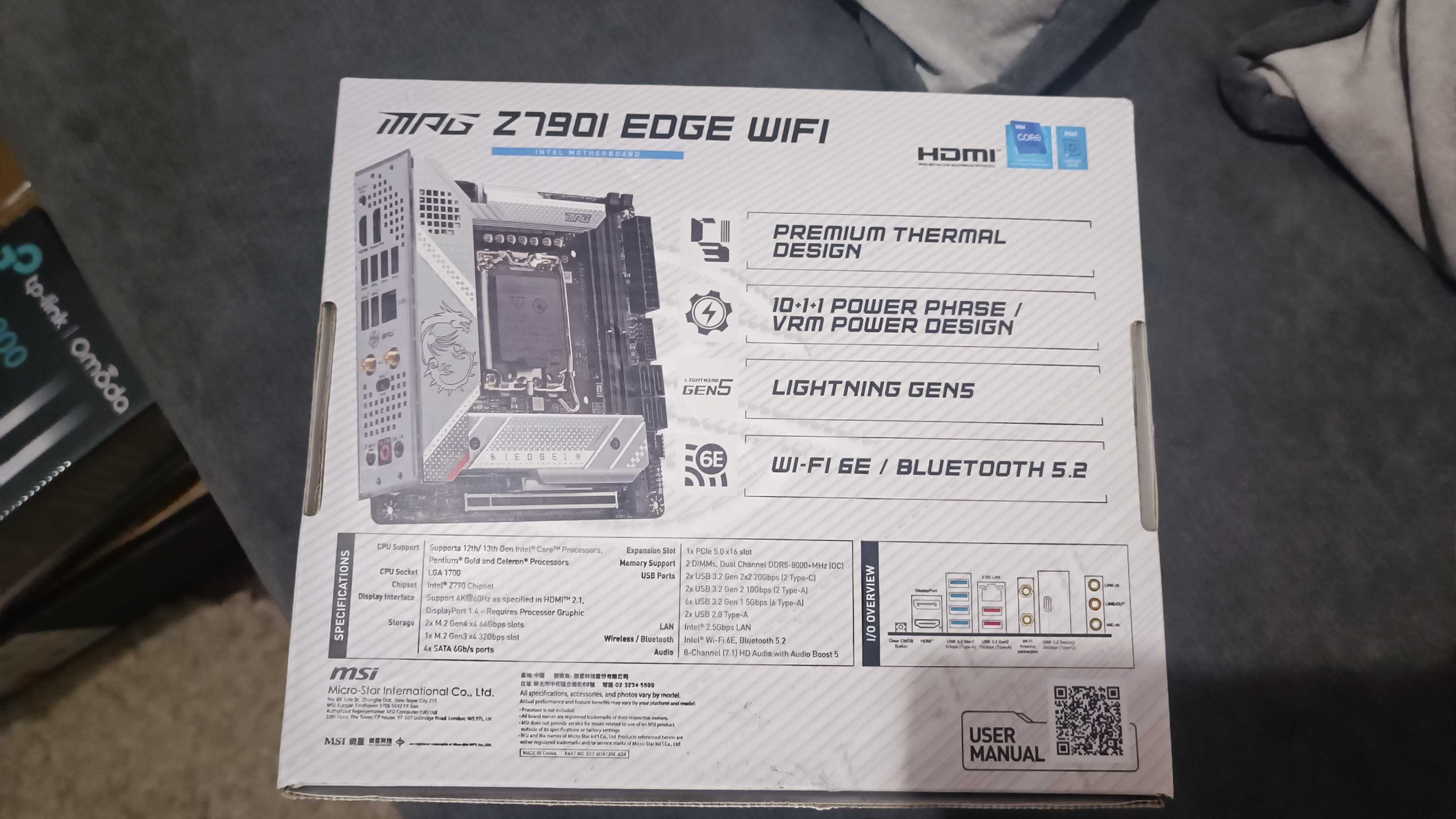 Материнська плата НОВА MSI MPG Z790I EDGE WIFI DDR5 LGA1700