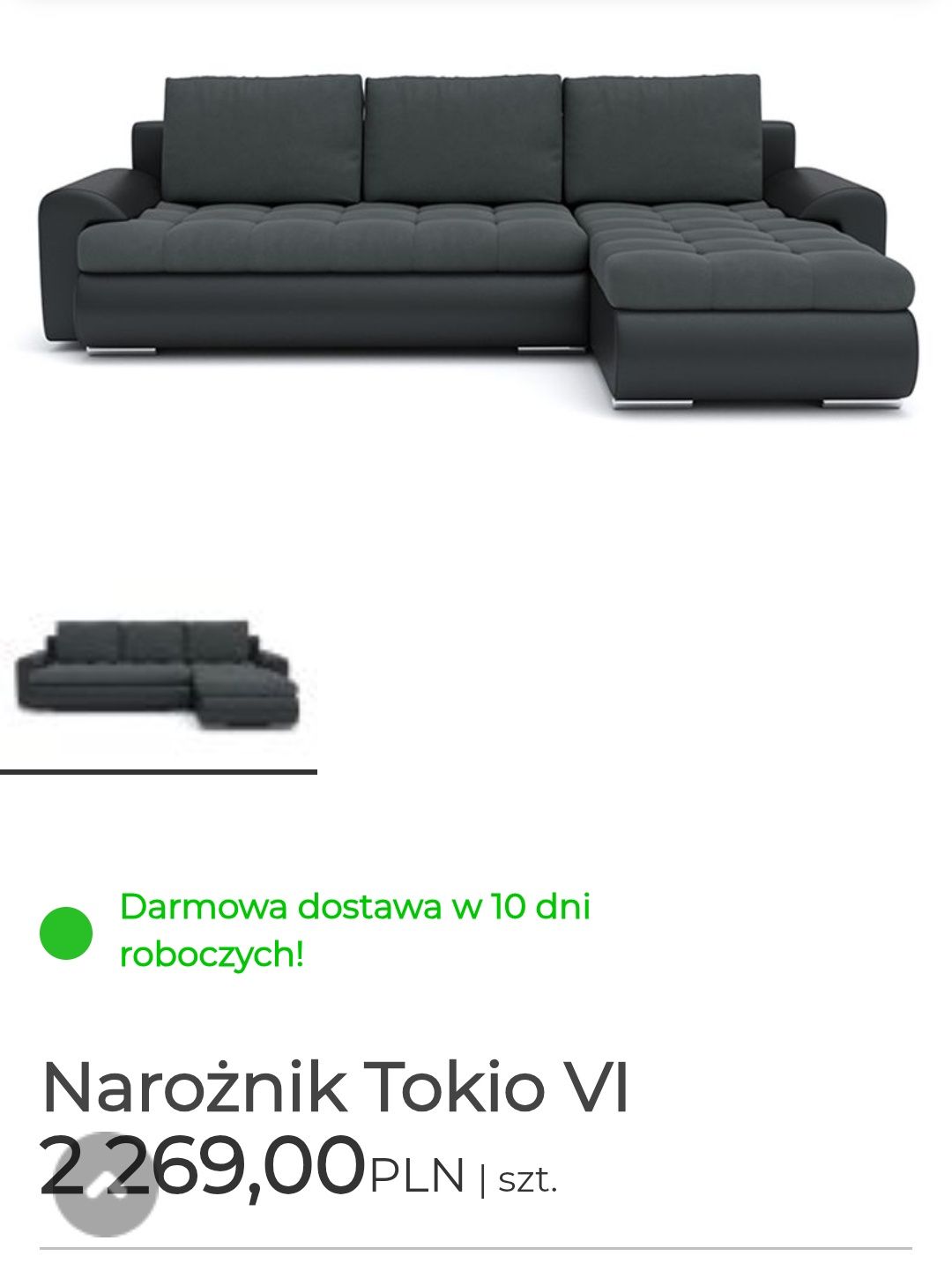 Narożnik tokio dwa pojemniki okazja
