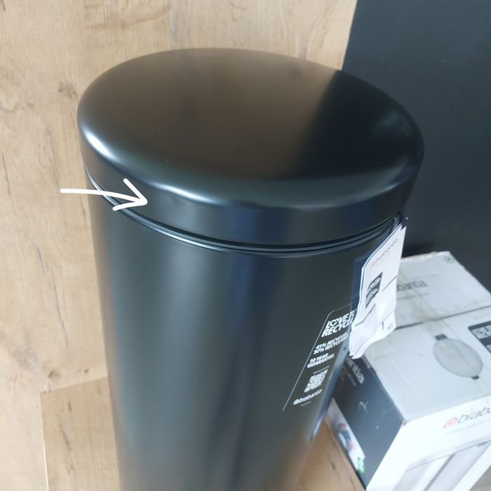 Brabantia NewIcon Śmietnik, Czarny Matowy - 30L