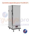 carrinho aquecido para comida 15 tabuleiros gn1/1