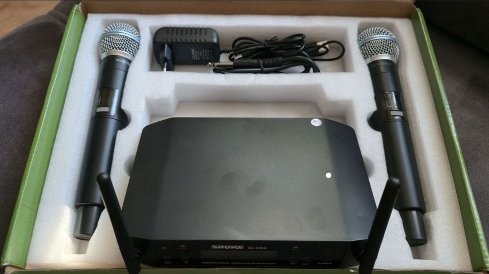 Shure GLXD4 Beta 58A Bezprzewodowy Zestaw Odbiornik Dwa Mikrofony