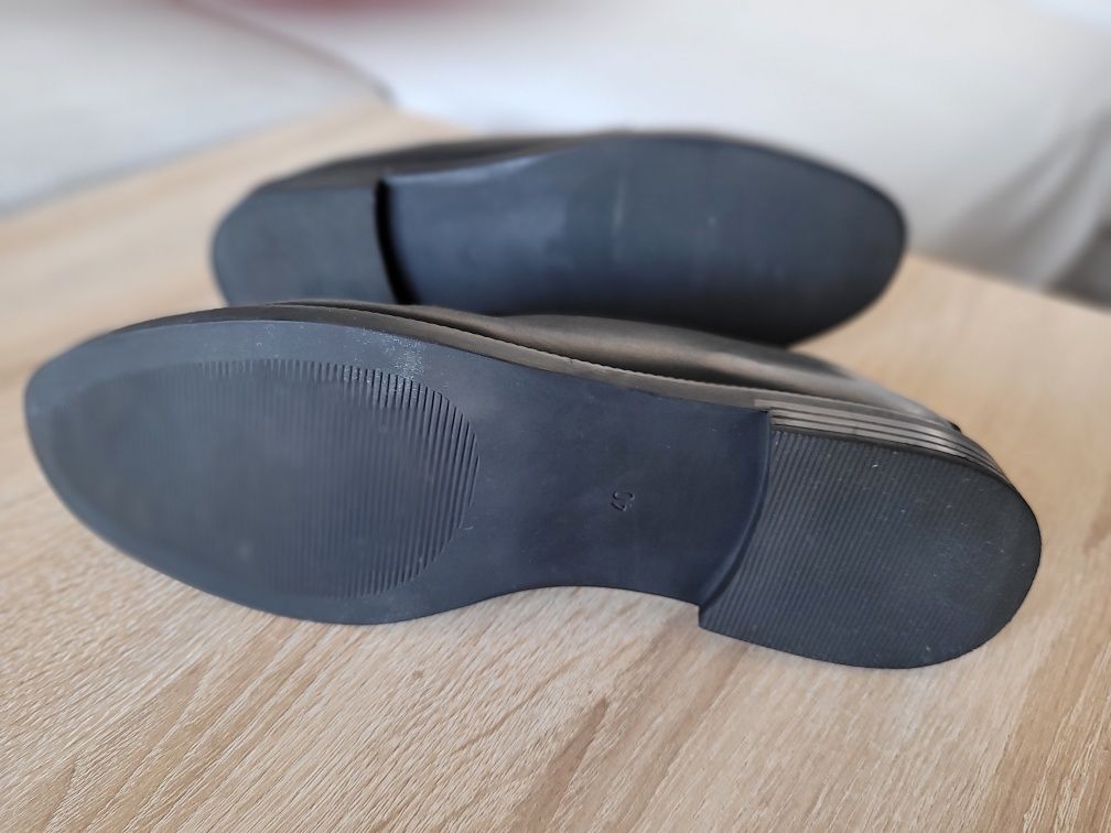 Mokasyny loafersy damskie skórzane