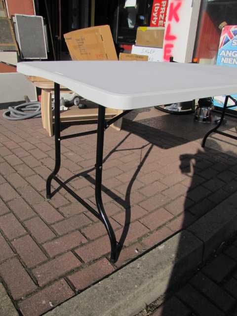Składany Stół cateringowy Piknikowy ogrodowy 180 x 75 x 74 cm Stalowy