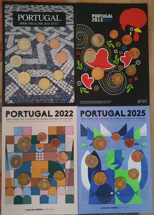 Moedas euro - BNC, FDC, BU - carteiras, sets, cartões