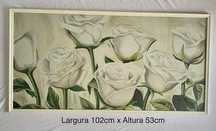 Quadro floral  rosas brancas - cópia