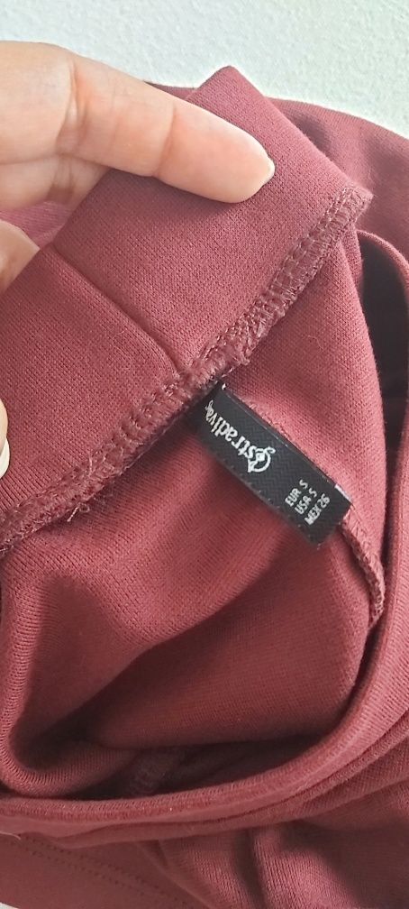 Saia lápis justa S Stradivarius bordeaux nova