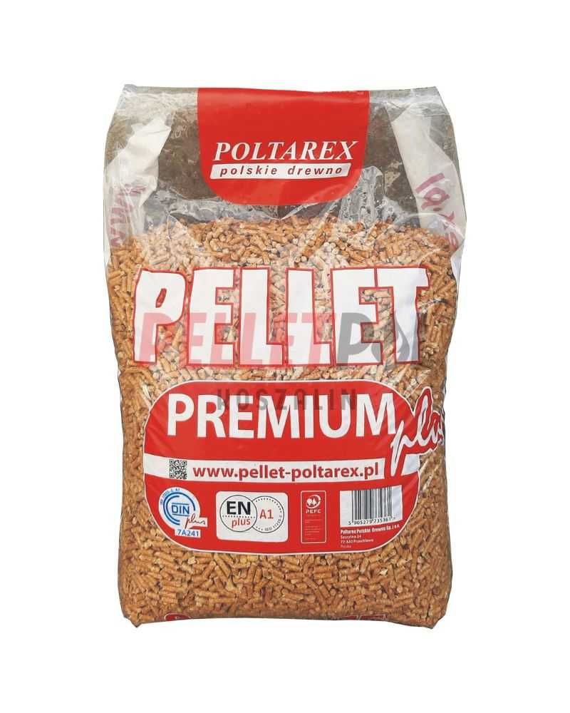 Pellet Poltarex Premium 6 mm/8 mm, Certyfikat EN plus A1, Din plus.